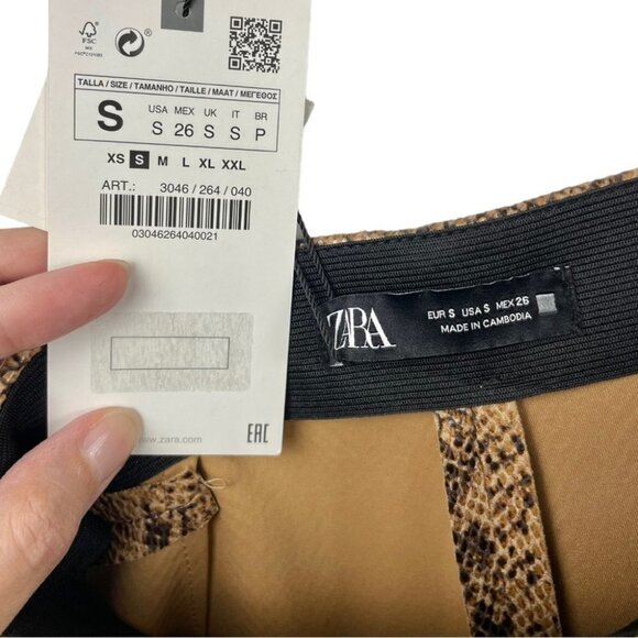 NWT Zara Metallic Snake Print Leggings - Picture 5 of 6